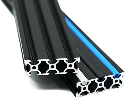 Miniatura 6 de Iverntech Protección contra el polvo Cubierta Suave Sello Tira para 20 Serie 0.236 in Ranura Aluminio Perfil Extrusción Negro 5 Metros