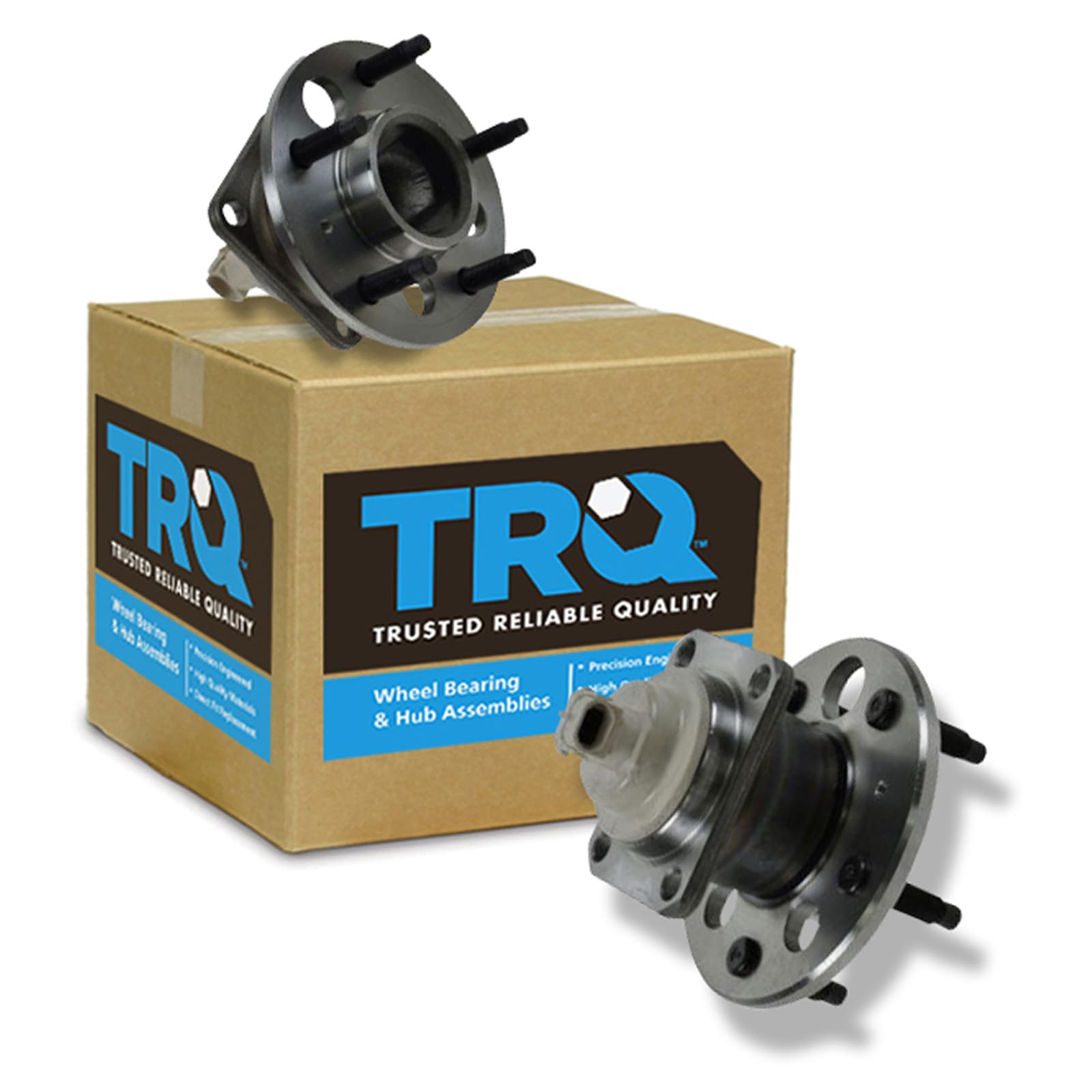 TRQ Rear Wheel Bearing and Hub Assembly Set 2 Piece