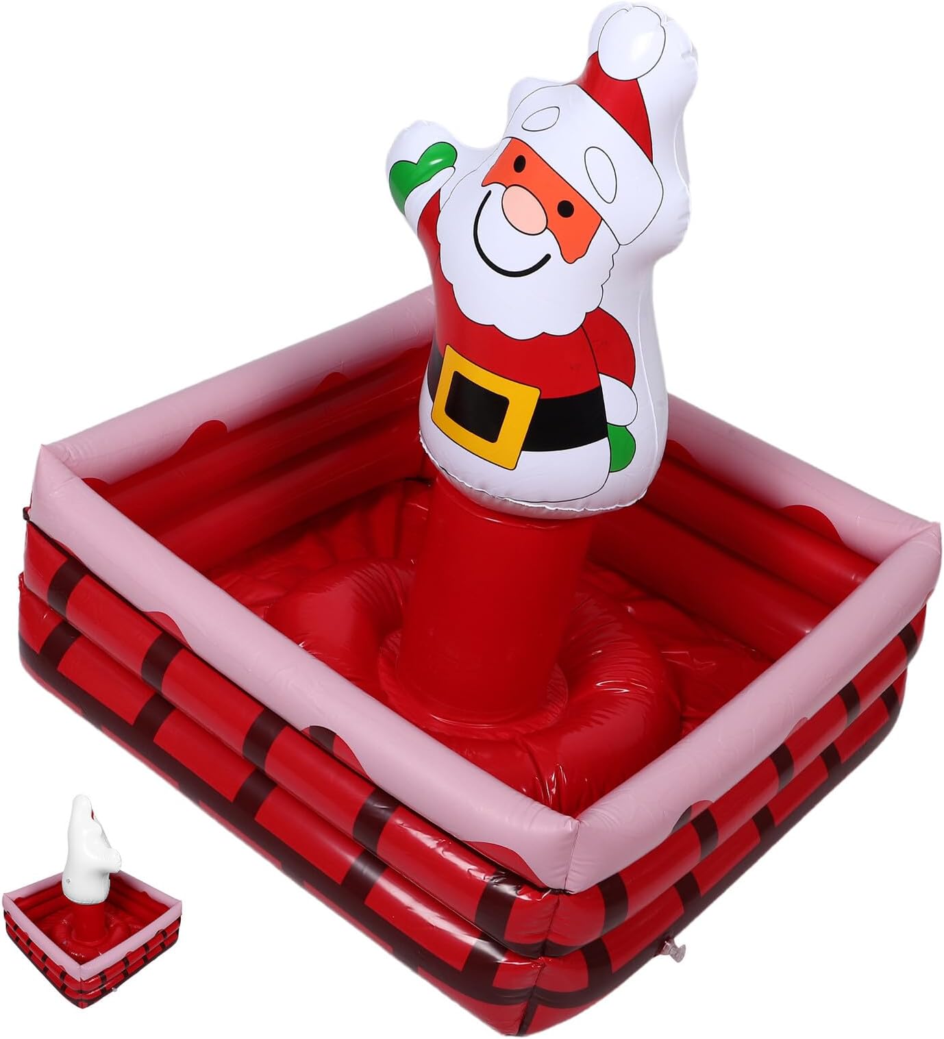 ARTIBETTER Inflatable Christmas Santa Ice Bucket Cooler, Outdoor Pool Beverage Holder with Blow-Up Design for BBQ, Holiday Parties, and Summer Gatherings