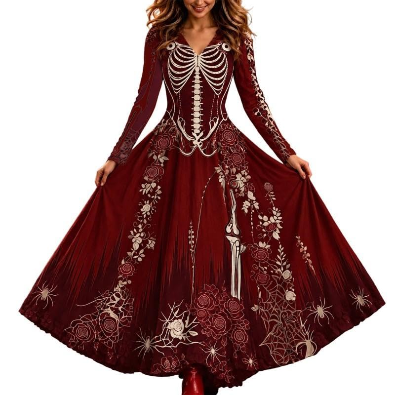 Adult Halloween Costumes Woman Dresses for Women Costume Womens Witch White Dress Plus Size Rockabilly Velvet UK Witches Vampire Gothic Outfits Adults 1950s Ladies Women's Evening Skeleton