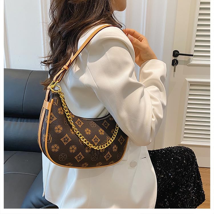 Xehuro Hobo Bag Crescent Bag Handbags and Purses with Gold Purse Chain3