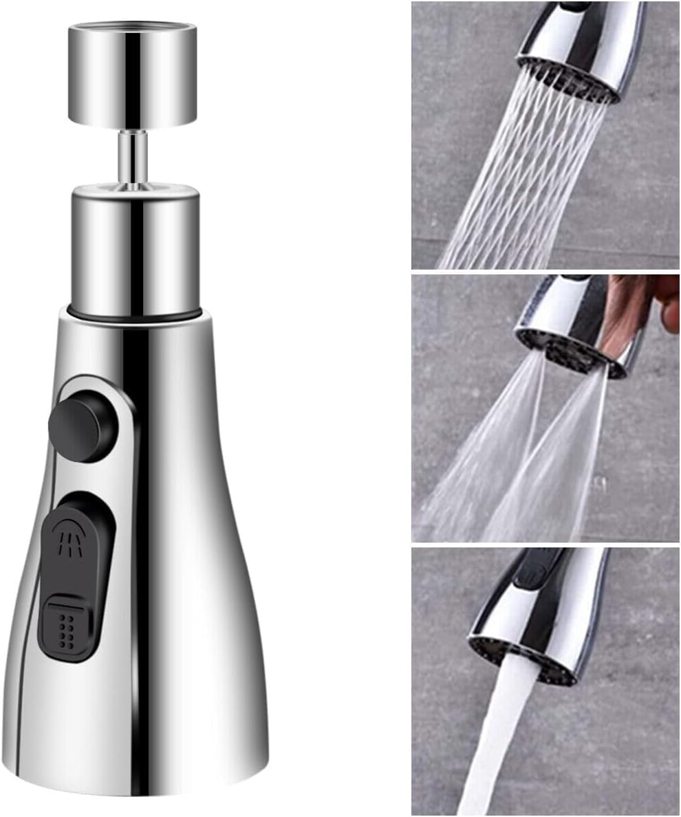 Deoxys 360�Swivel Kitchen Sink Tab Aerator Faucet Sprayer Head with 3 Water Outlet Modes Filter Rotatable Sprayer Anti-Splash Faucet Booster Shower Tap Nozzle|Universal Kitchen Sink Accessories Tools (B0CVDCXVWG) Amazon Price History, Amazon Price Tracker