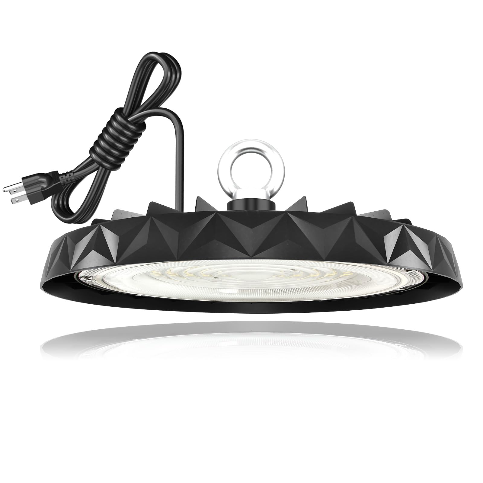 LED High Bay Light Industrial 150W 19500LM 6000K Daylight AC100-277V Energy Efficient Warehouse Shop Lighting Fixture with Geometric