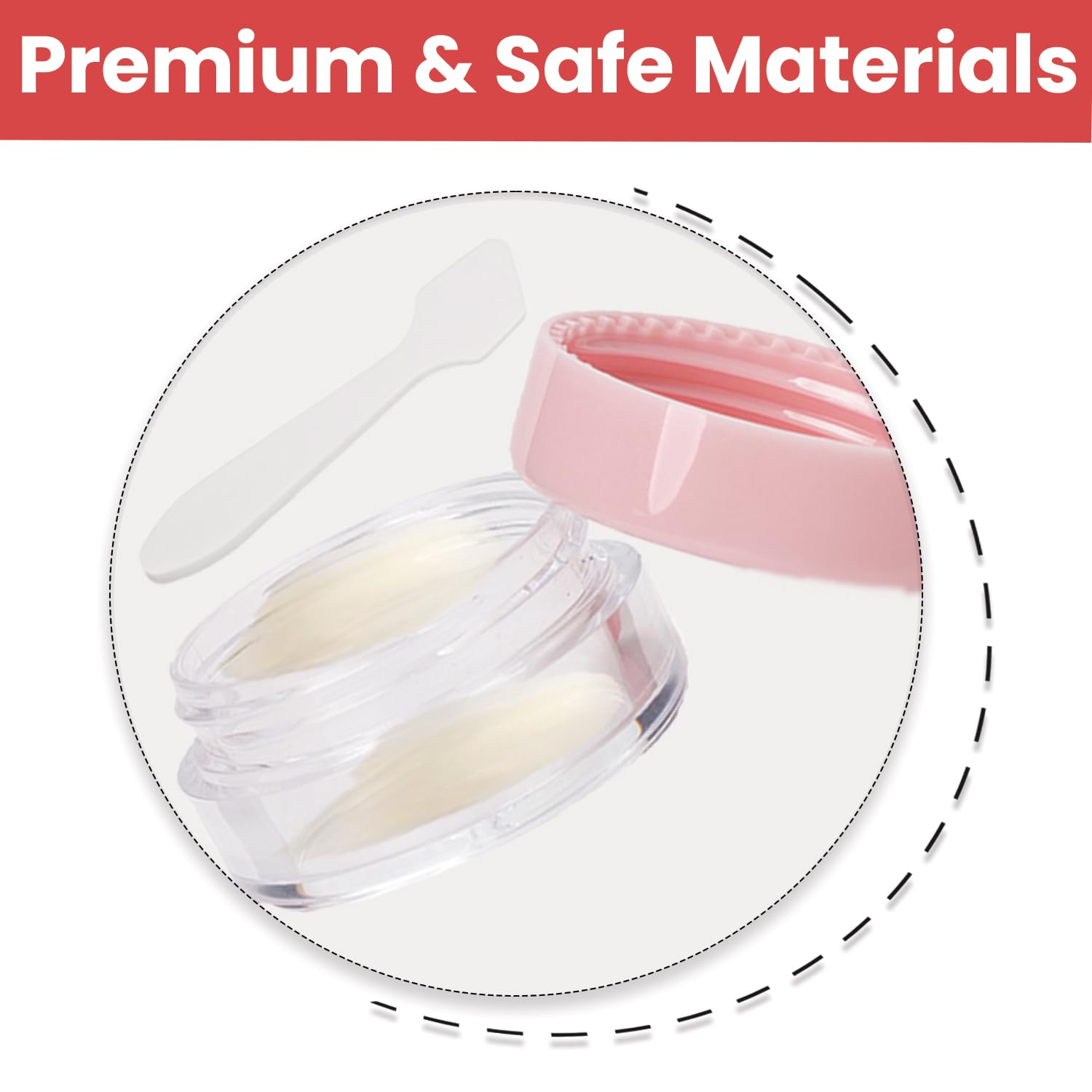 TEMPERIA (Pack of 6) Refillable Small Containers for Makeup, Cream & Lip Balm - Portable Mini Size Empty Storage Boxes with Spatula for Travel - Plastic Small Box Container for Cosmetic - Multicolour - Image 7 thumbnail