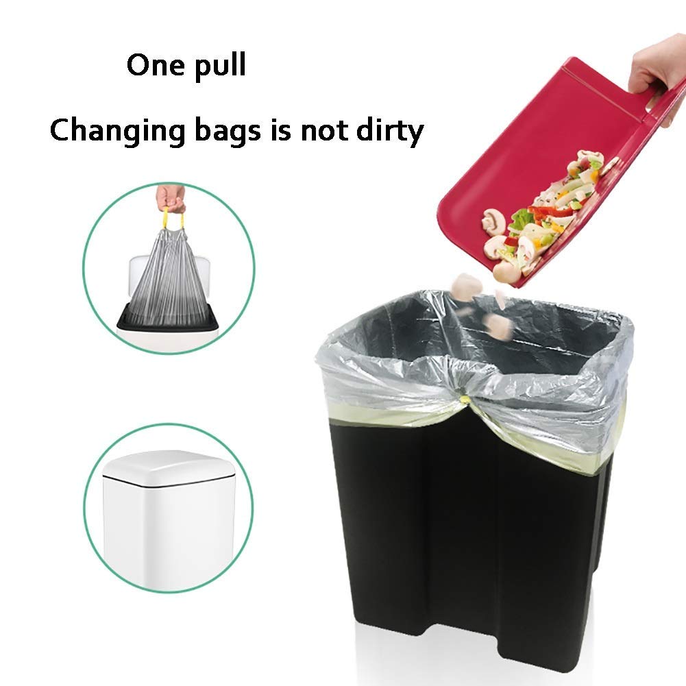 Cubo de basura alto para cocina, con tapa, clasificación de acero inoxidable con tapa, pedal, baño, sala de estar, cocina, dormitorio (negro, 12 L)