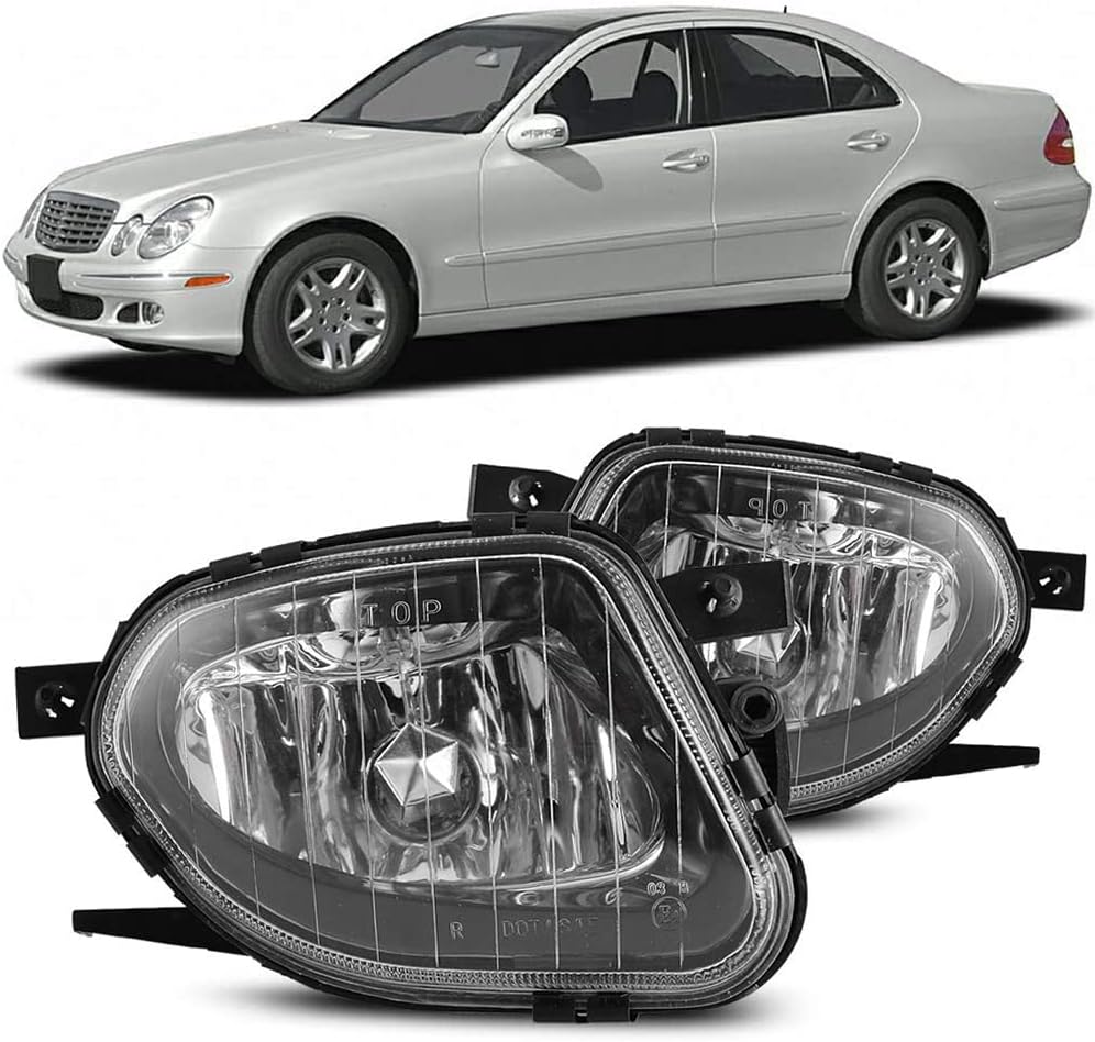 CPW Fog Lights Compatible with [2003-2006 Mercedes-Benz E320 E550] Fog Lights Lamp Replacement