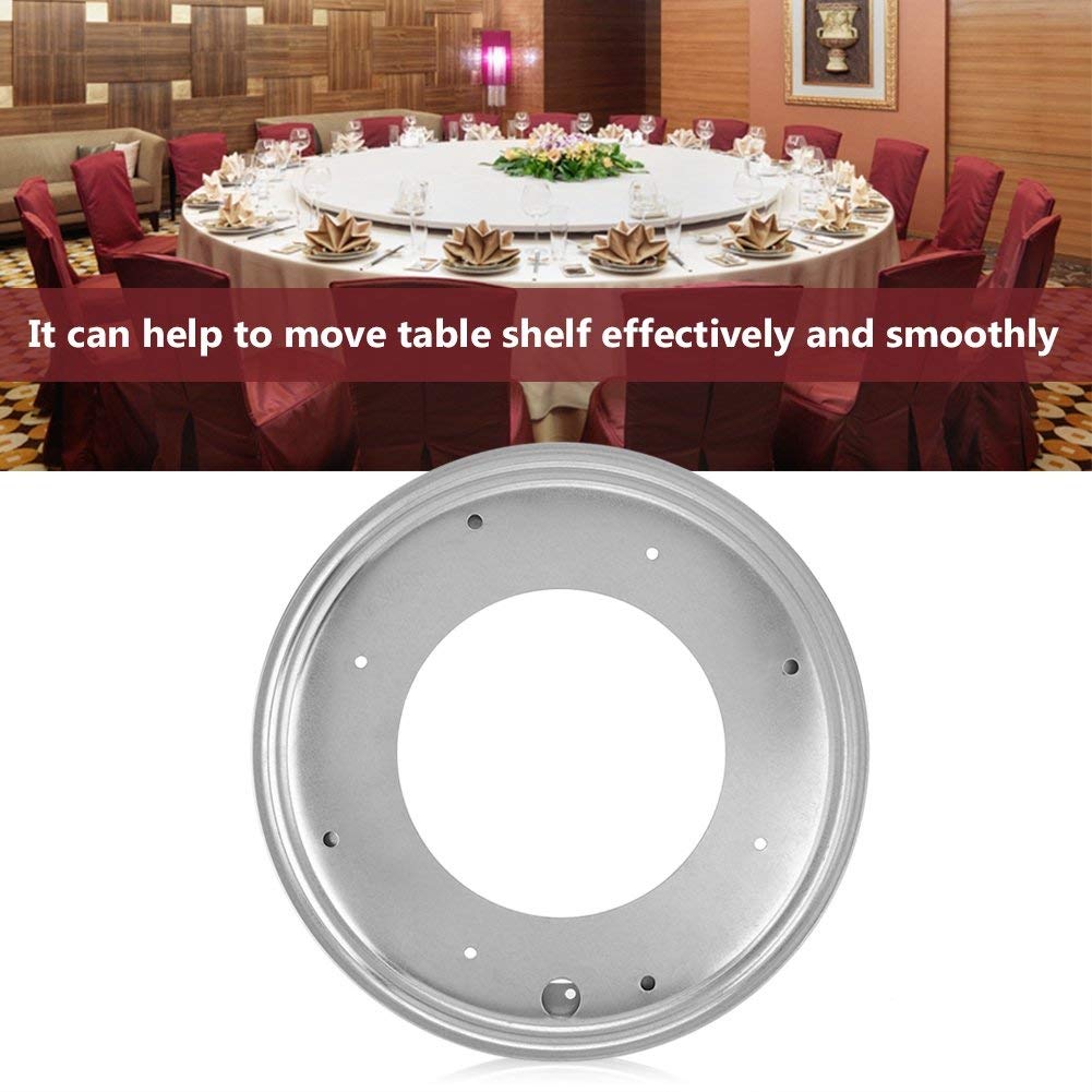 Rotating Turntable Plate, 12inch Round Shape Galvanized Turntable Rotating Swivel Plate Kitchen & Display Table Hardware 5/16inch Thickness