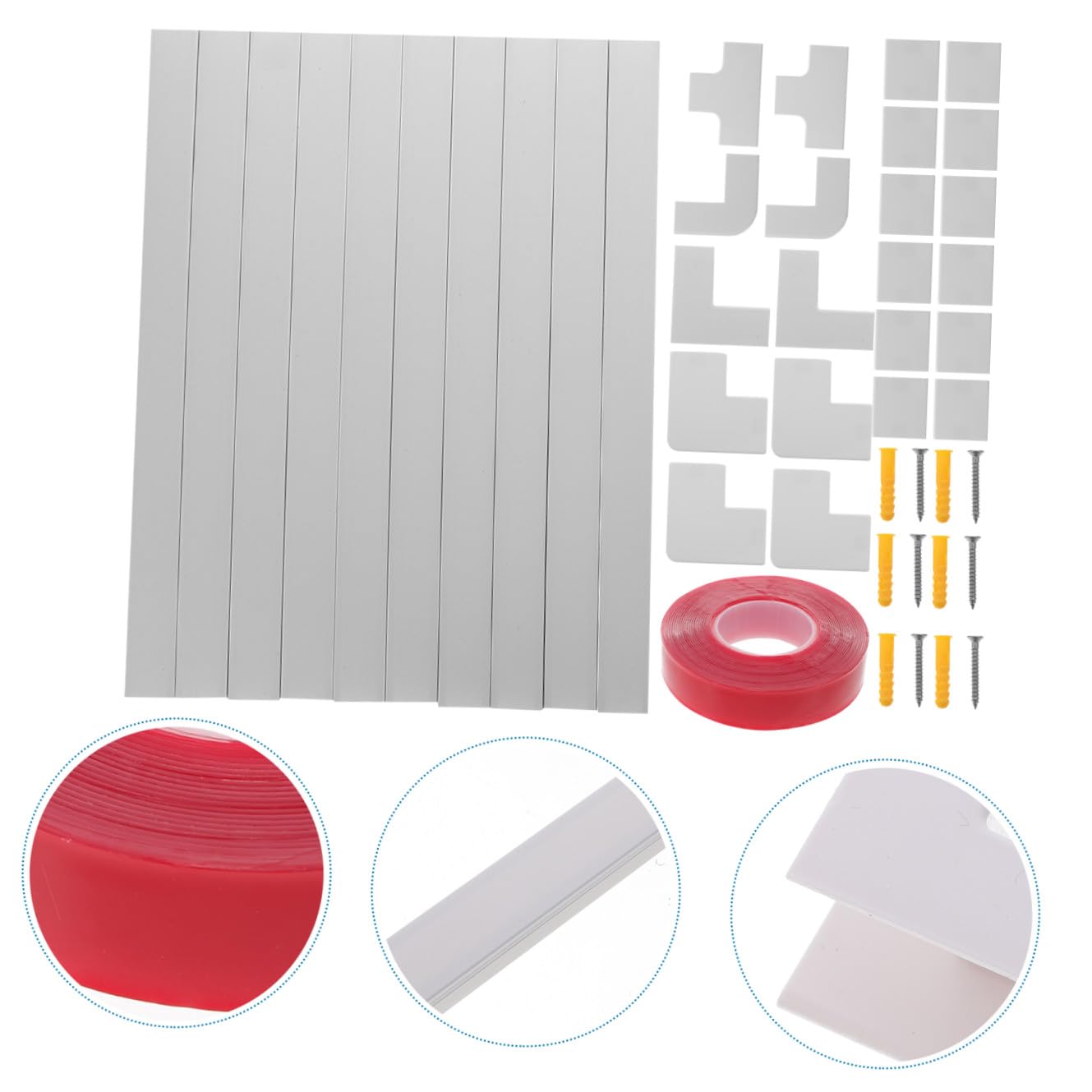 Canalina Passacavi Quadrata in Pvc Bianco 40mm Autoadesiva | Set 1 Pezzo, Installazione Semplice, per Casa e Ufficio, Organizzatore Cavi per Posa Ordinata