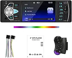 Som Automotivo Bluetooth,Tela HD de 4.1 Polegadas, Controle no Volante e Conexão para Subwoofer - Ideal para Segurança e Entretenimento em Viagens