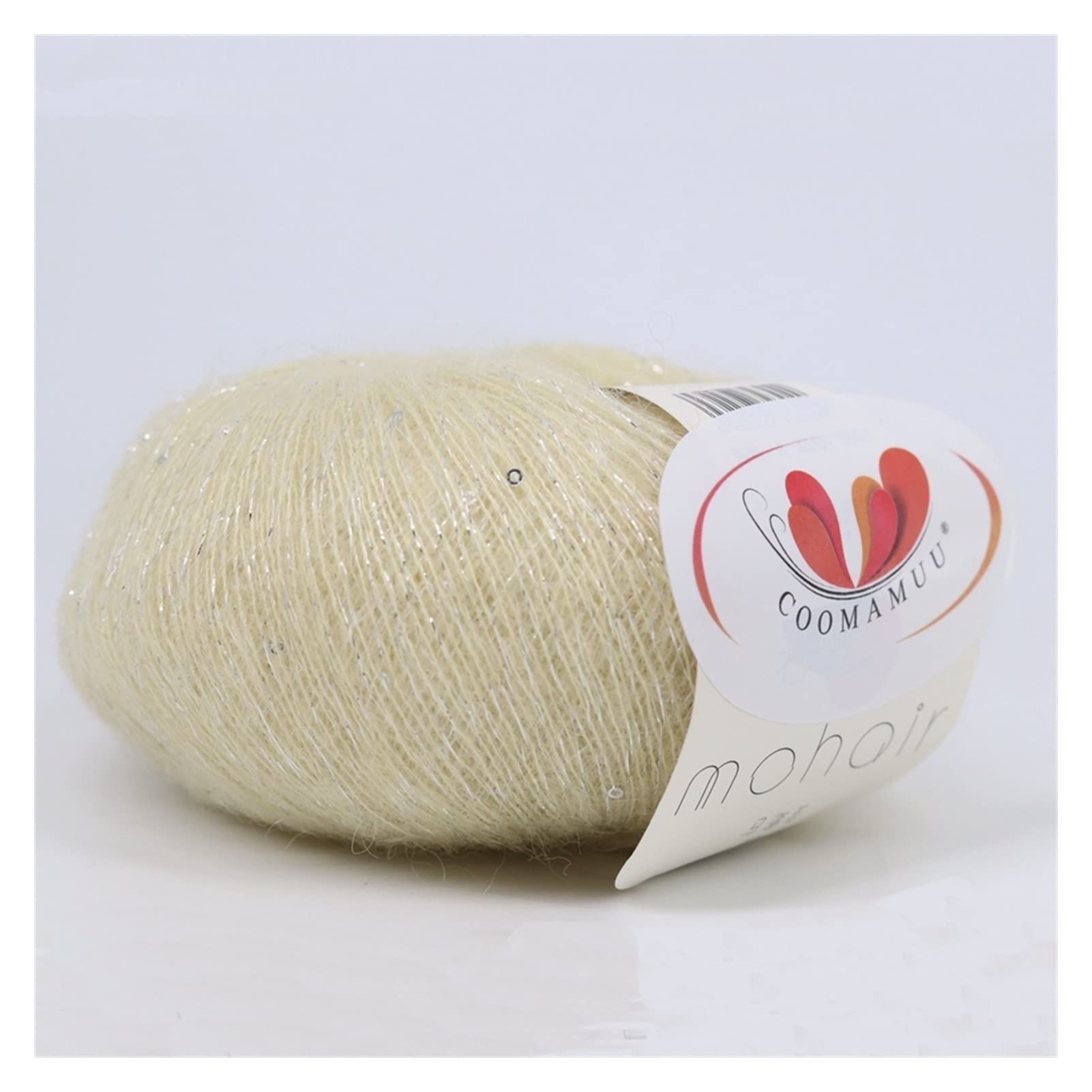 Amazon | 25GスパンコールMohair Yarn Soft Gold Silver Thray Spandex