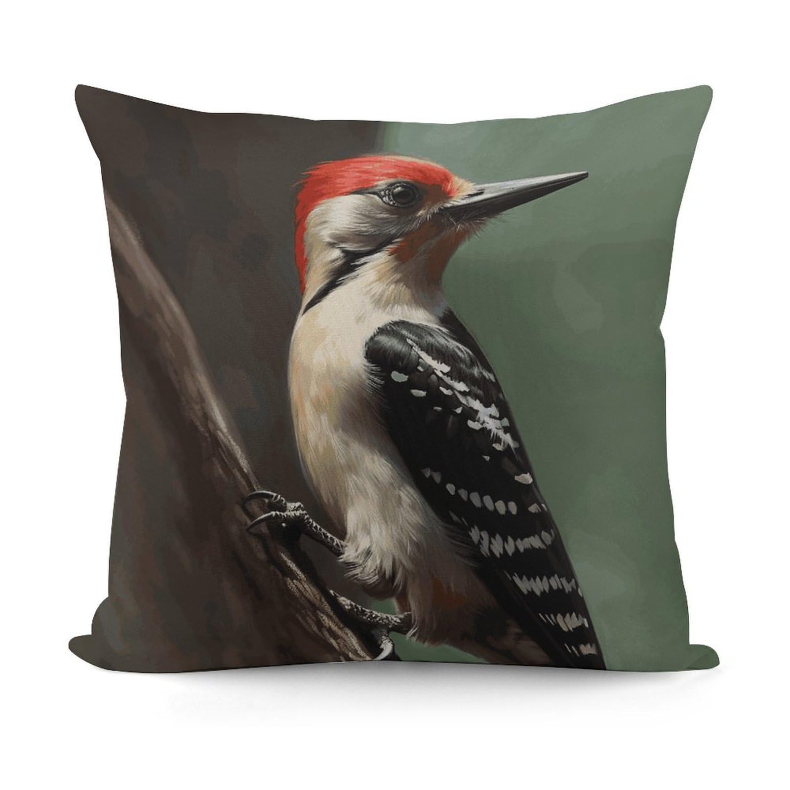 VstaDank Woodpecker Throw Pillow Covers 18x18 Inch Soft Couch Home Decor Cushion Cover Comfortable Plush Square Cushion Case Farmhouse Decorative Pillowcase for Living Couch