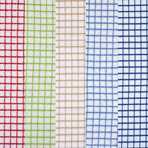 Neolino Terry Kitchen Towels, 100% Cotton Kitchen Dish Towels, Set Of 6 (15 X 25 Inches)-400 Gsm - Absorbent Kitchen Towels Perfect For Every Day Use - Multi Coloured #TOP6