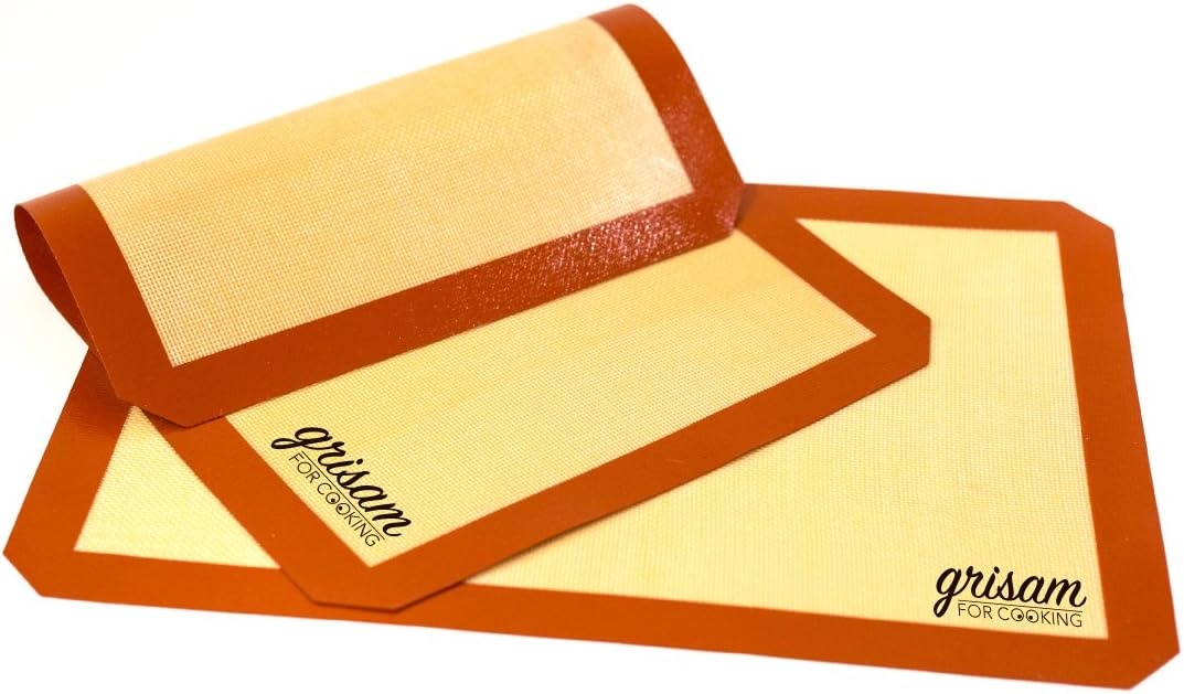 Silicone Baking Mat - NonStick Half Sheet - Professional Nonstick Mat - 11x16,5" - Grisam 2 Pack