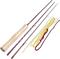 Vista 1 de Aventik Caña de Pesca con Mosca de Práctica de 4'0'' para Principiantes de 3 Piezas para Pesca Deportiva