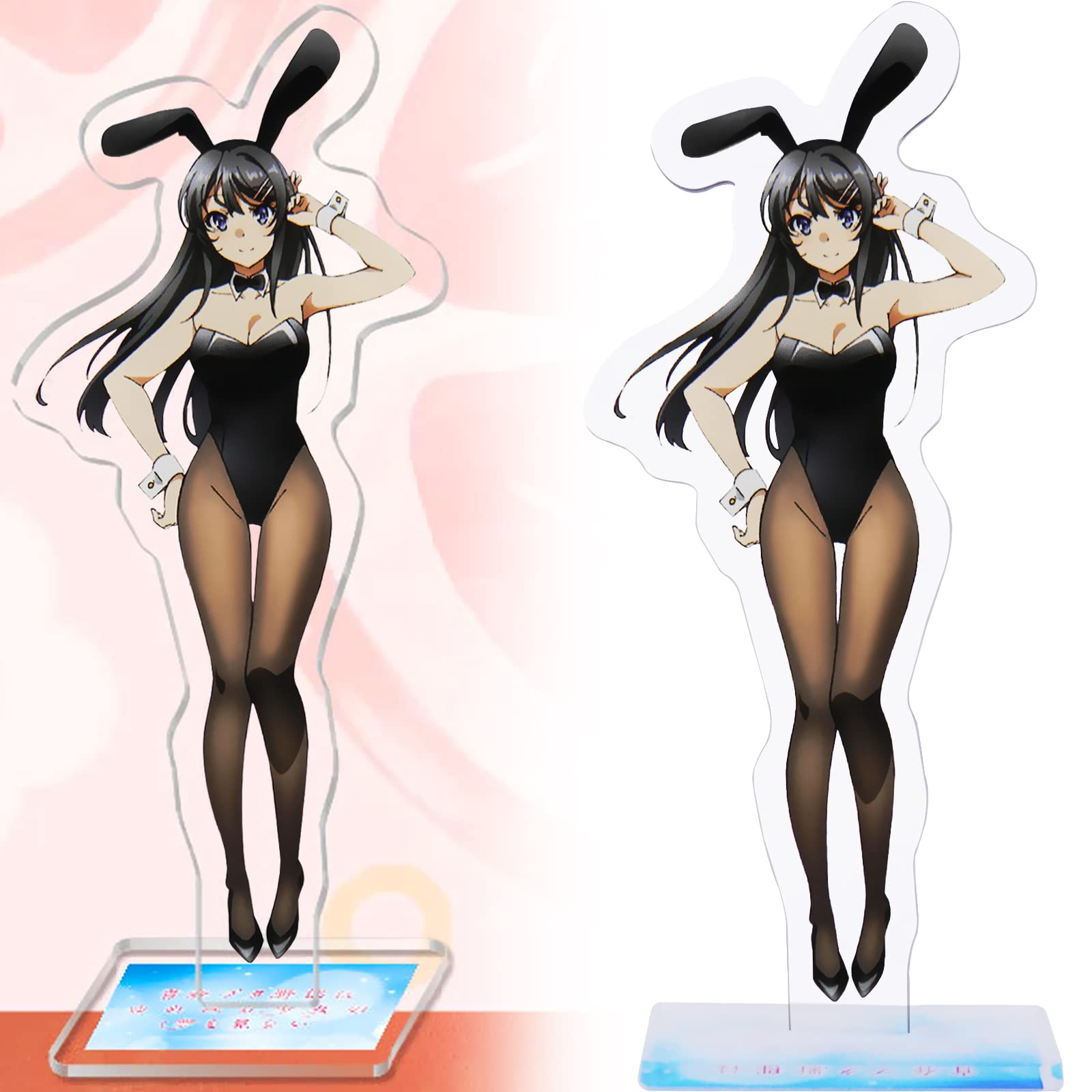 Amine Acrylic Printing Character Black Bunny ver Figure Senpai Series Rascal Does Not Dream of Bunny Girl Mai Sakurajima Standing Figure