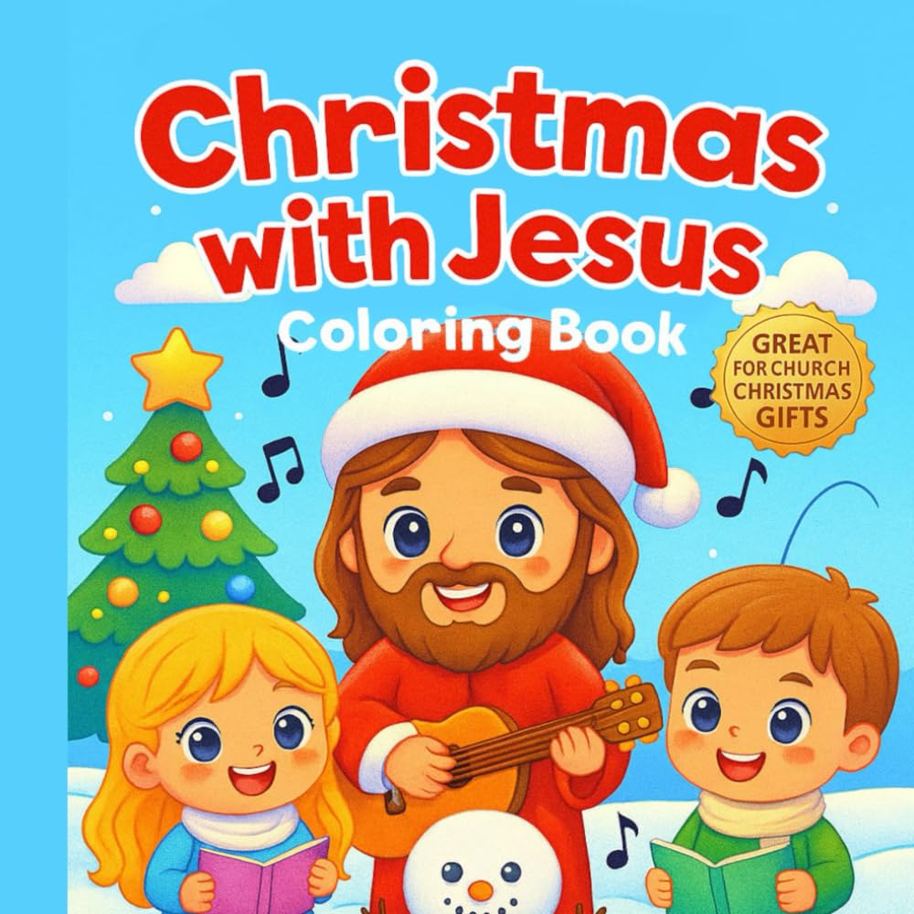 Christmas Coloring Book with Jesus for Kids