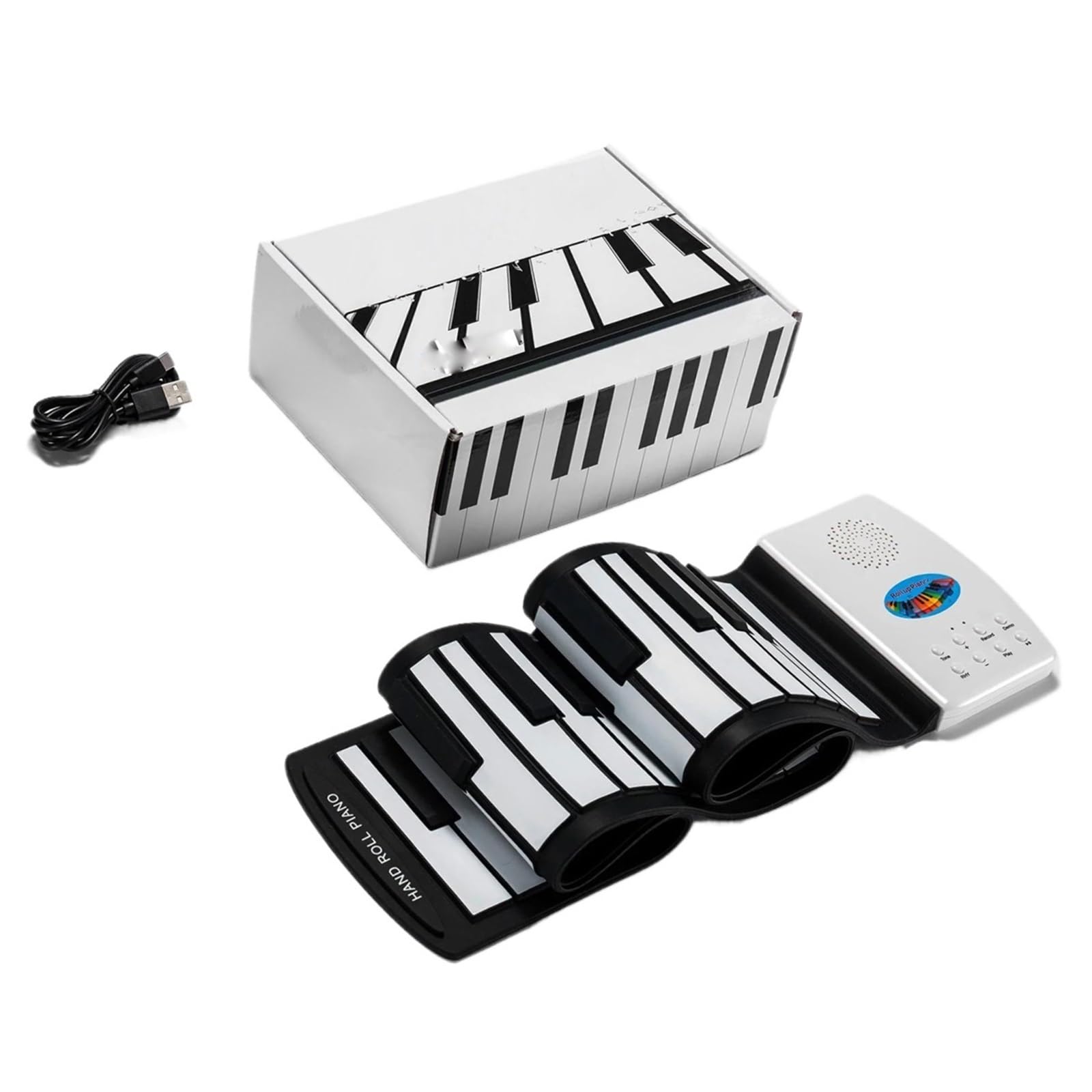 Elektroniczny Instrument Fortepianowy Profesjonalne Przenośne Pianino Zwijane Z Silikonu 49 Klawiszy Składane Ładowalne Idealne Dla Początkujących