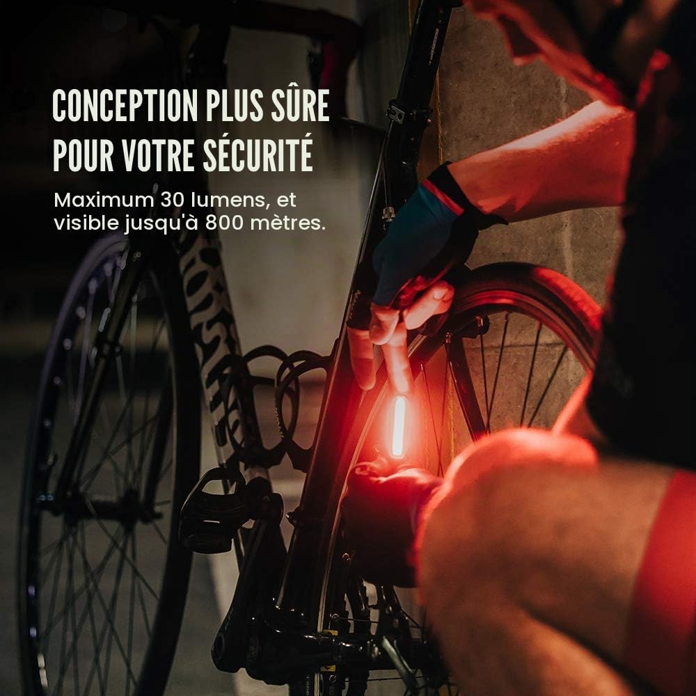 OLIGHT Ensemble de Lampes pour Cyclistes, RN 1500 Phares de Vélo Rechargeables 1500 Lumens Faisceau Anti Éblouissant Bundle Seemee 30C Feu arrière LED 30 Lumens Visibilité à 230 Degrés