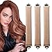 Overnight Heatless Hair Curler Blowout Rods Jumbo, Heatless Curls Satin Jumbo Flexi Rods to Sleep in,Soft Heatless Rod for All Hair Types,No Heat Overnight Sleeping Curls Styling Tools (Khaki, 3Rods)