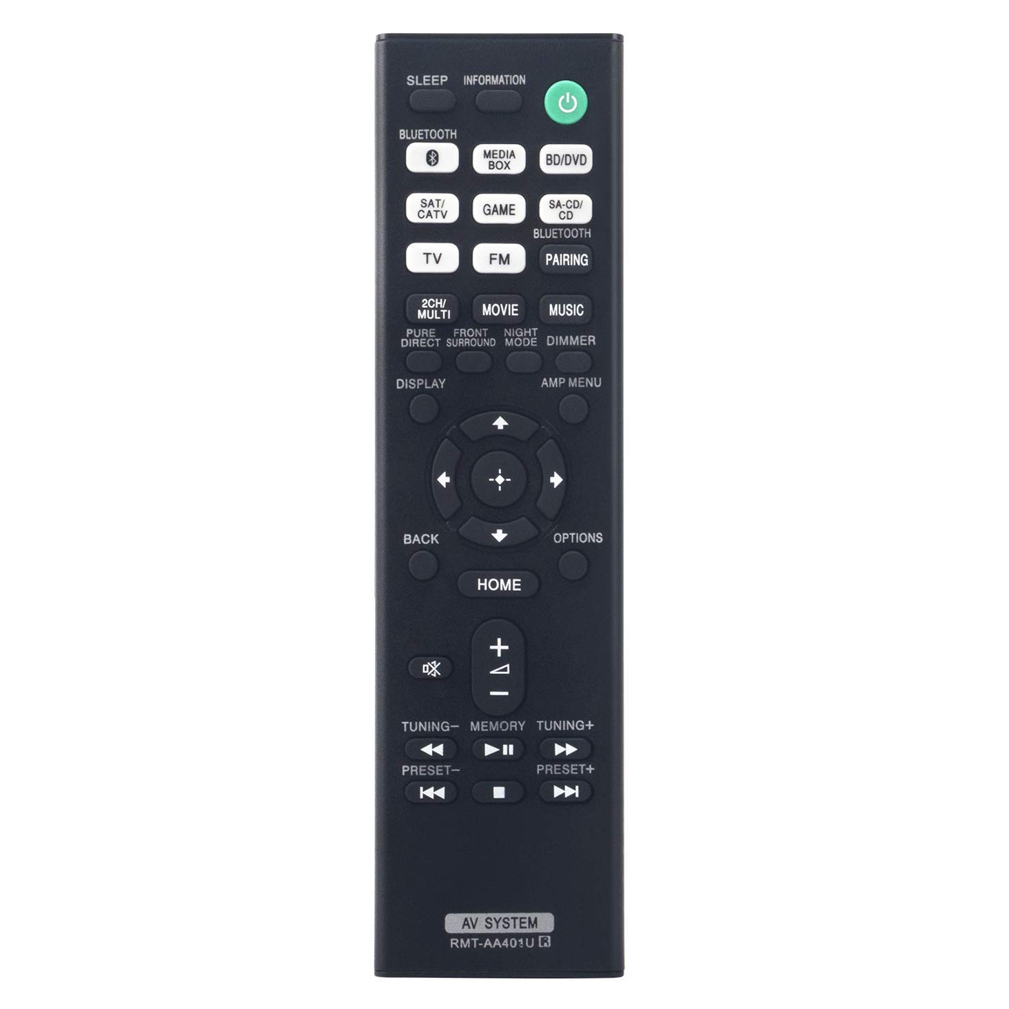 VINABTYRMT-AA401U Remote Control Replacement For Sony Audio AV System Multi Channel Receiver HT-X9000F SAWX9000F STR-DH590 STR-DH790 ST-RDH790 STRDH590 STRDH790