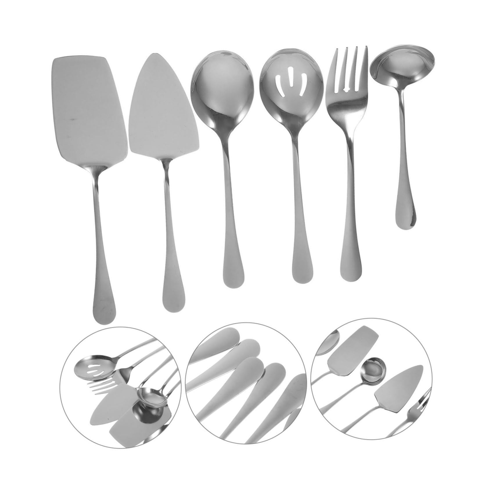 LABRIMP Cubiertos Inoxidable para Servir Pasteles y Postres Espátula para Buffet Utensilios Elegantes para Cocina