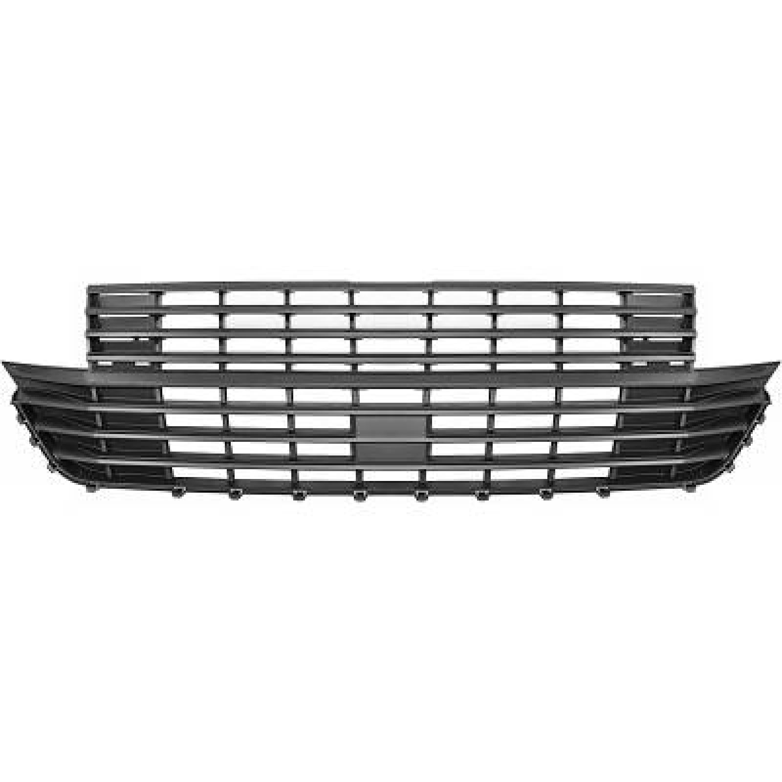 Für VW T6 Facelift Kühlergrill Front Sport Grill Schwarz Matt ohne Emblem ab 2019-