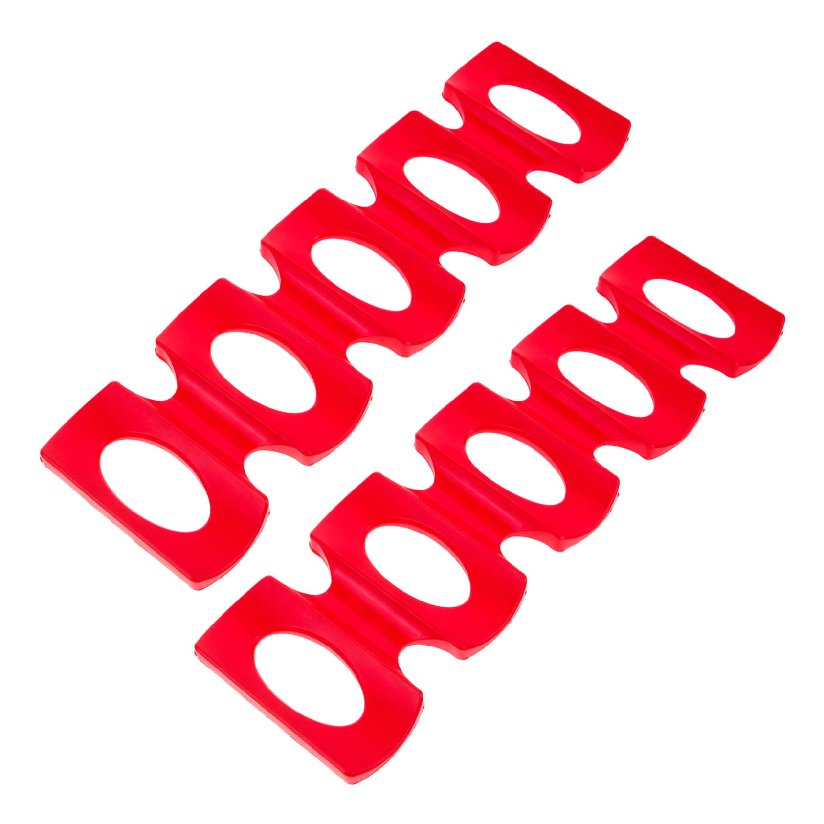 CIYODO 2pcs Silicone Beverage Organizer Mat Stackable Beer and Wine Bottle Rack for Refrigerator Home Bar and Party Use Easy to Clean and Red