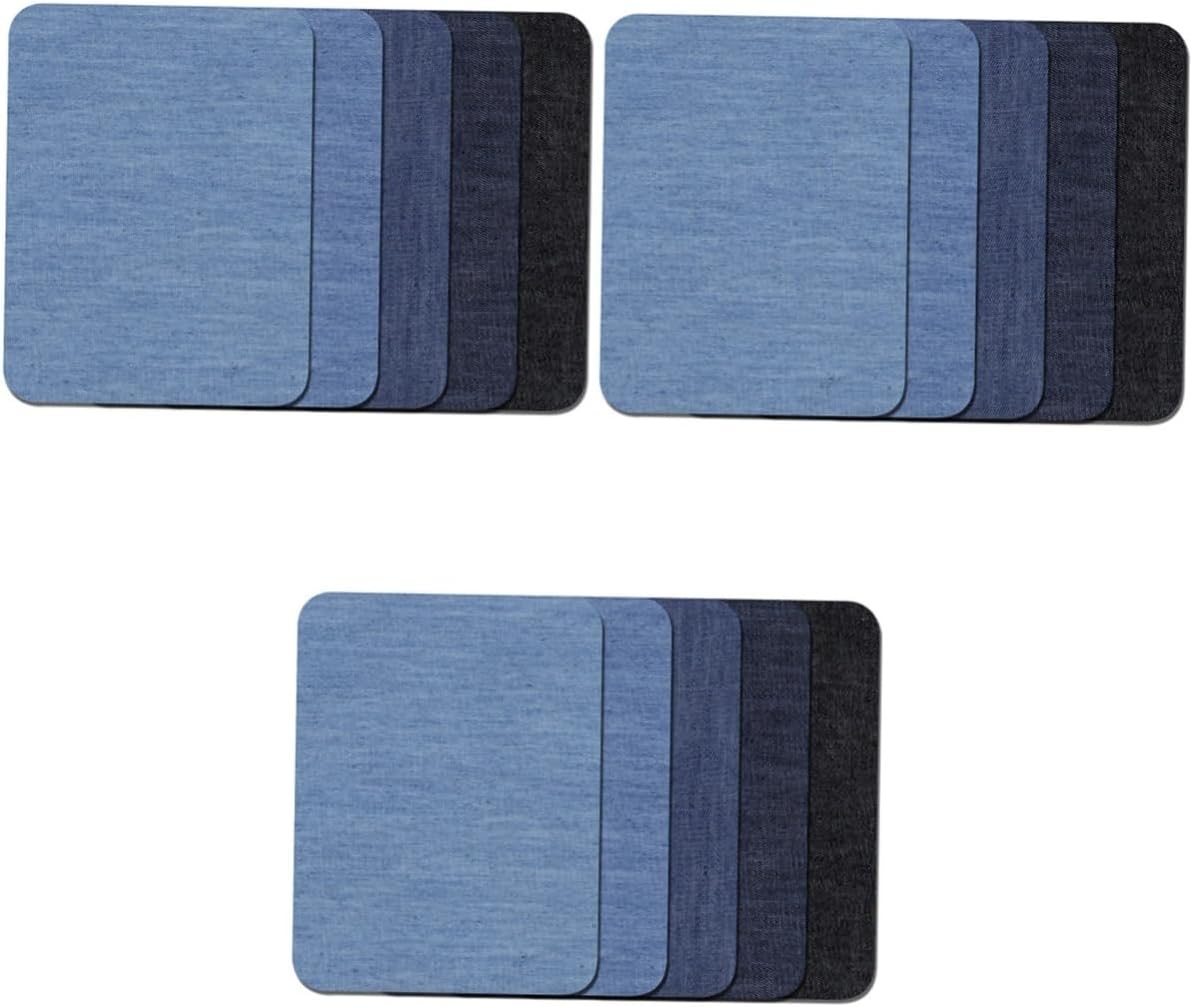 STOBOK 30pcs Denim Jean Patches Iron for Ripped Jeans Women Clothing Repair Patches Fabric Tape for Holes