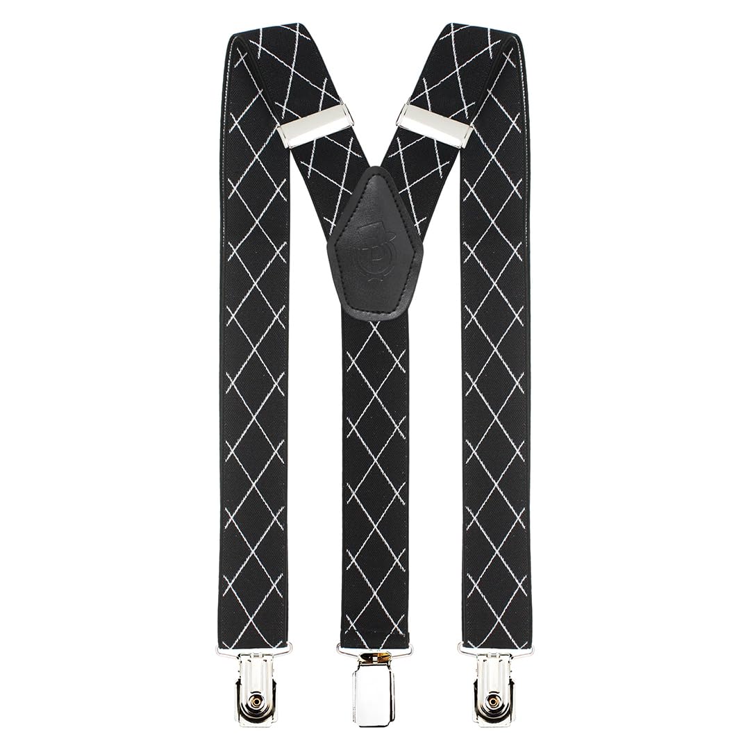 peluche Men's Artistic Checks Strap Width Elastic Suspenders (3.5 Cm)-picture-20