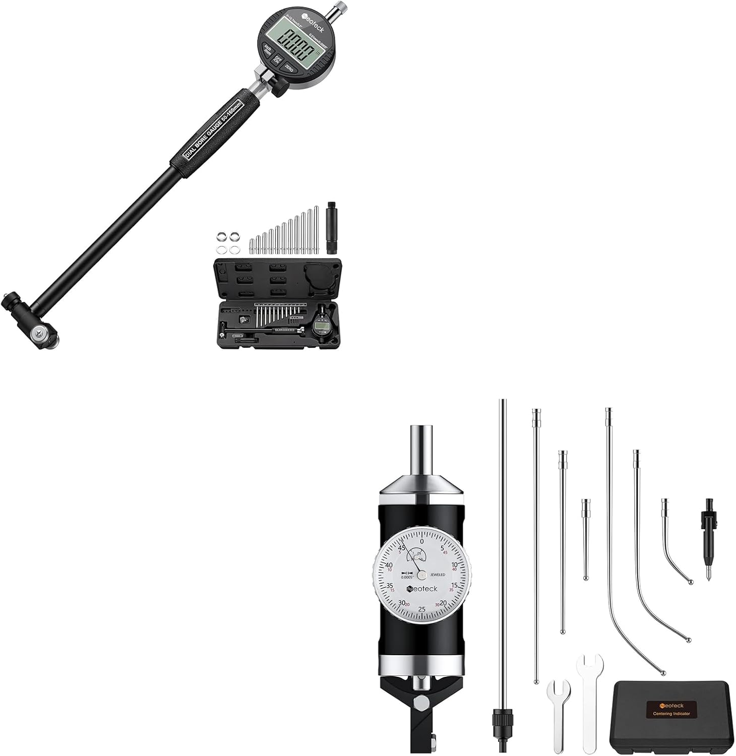 Neoteck 2-6" Digital Bore Gauge Set + 0.15'' Coaxial Centering Indicator