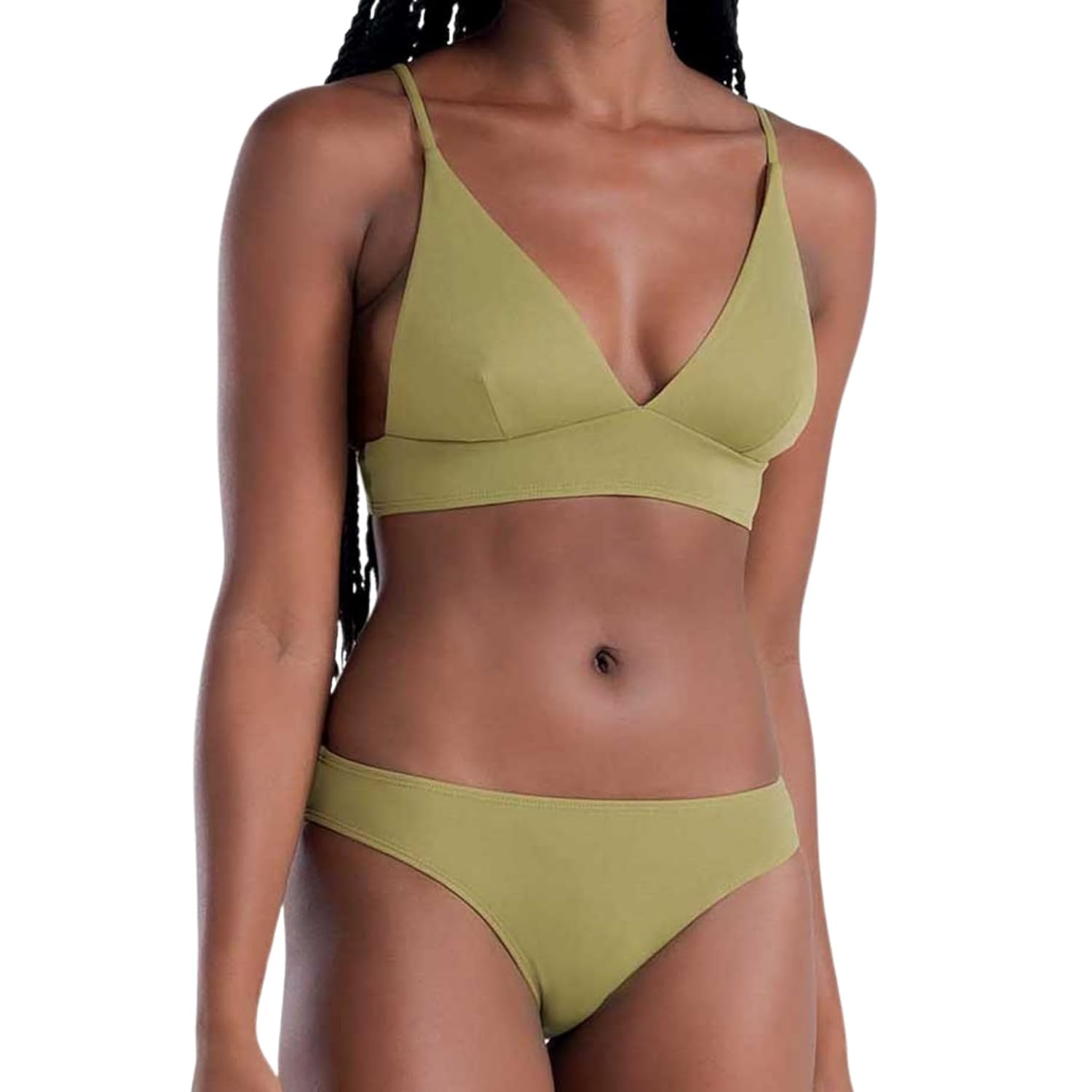 Biquini Triângulo Liso Bojo Removível Praia Verão Uv 50+ She