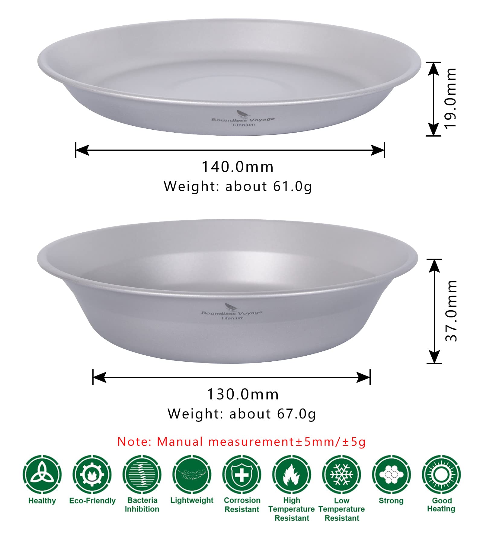 iBasingo Titan Teller Schüssel Camping Geschirrset Leichtes Outdoor Küchengeschirr Tragbares Reise Picknick Tablett Platte Tasse Durable Besteck mit Tragetasche