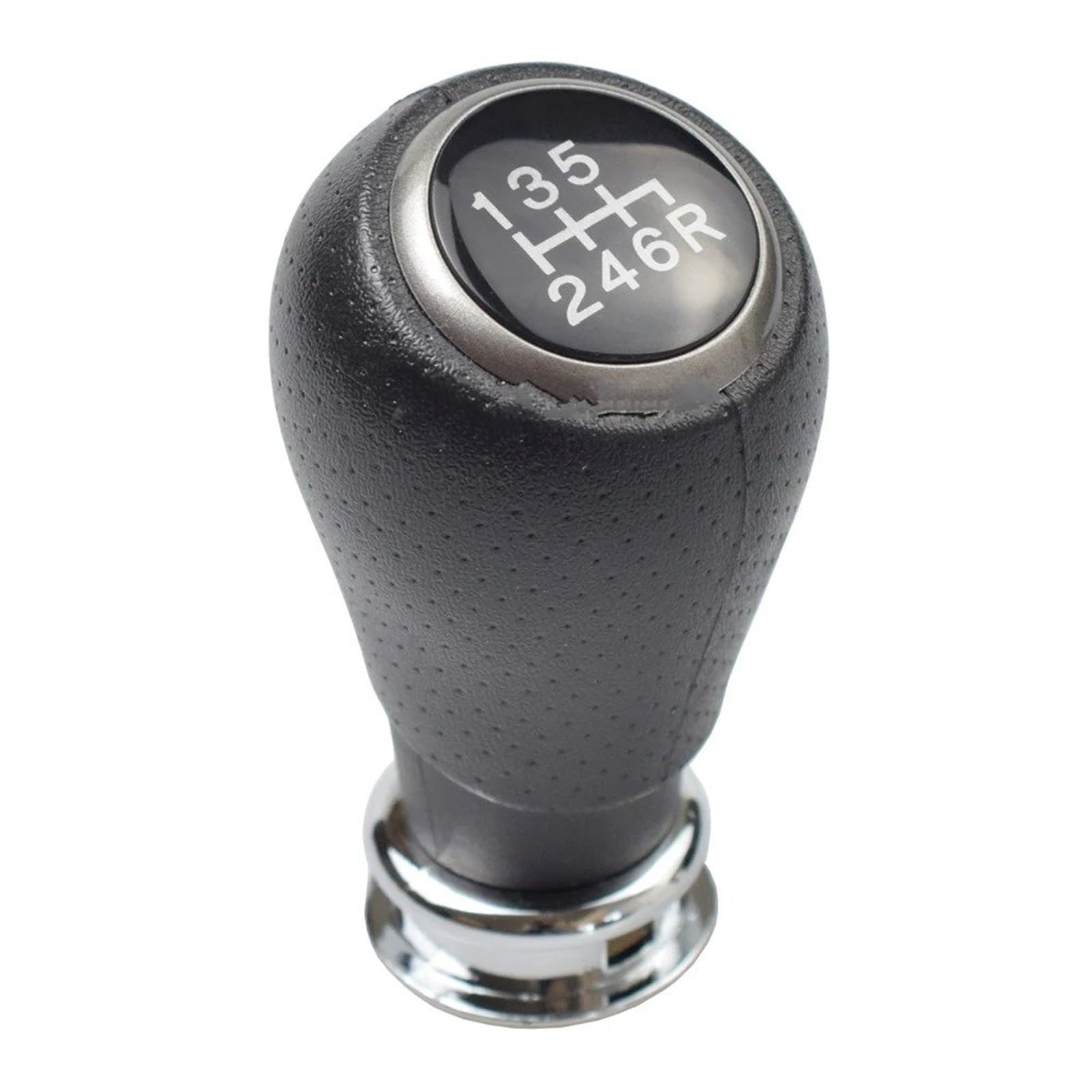 Ltusgt Car Gear Knob for CRV Mk3 2006-2012 Black Leather Car Manual 6 Speed Gear Shift Knob Shifter Lever Stick Accessories
