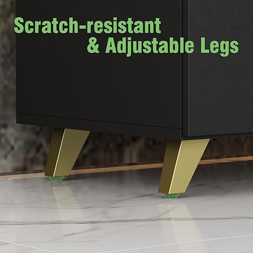 Miniatura 5 de Homsee Soporte de TV extensible para televisores de hasta 75 pulgadas, moderno mueble de TV y centro de entretenimiento con estantes y cajones, mesa