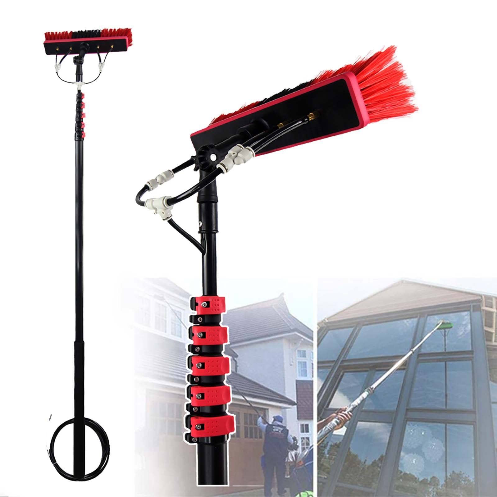 DUANHOZ 12FT-36FT Window Cleaning Pole, Water Fed Telescopic Brush, Cleaner Cleaning Photovoltaic, Conservatory Roof and Solar Panels,3.6m（12FT）