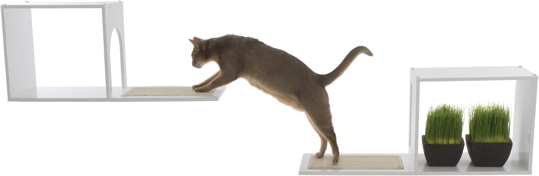 The Sophia Wall Mounted Cat Tree in White