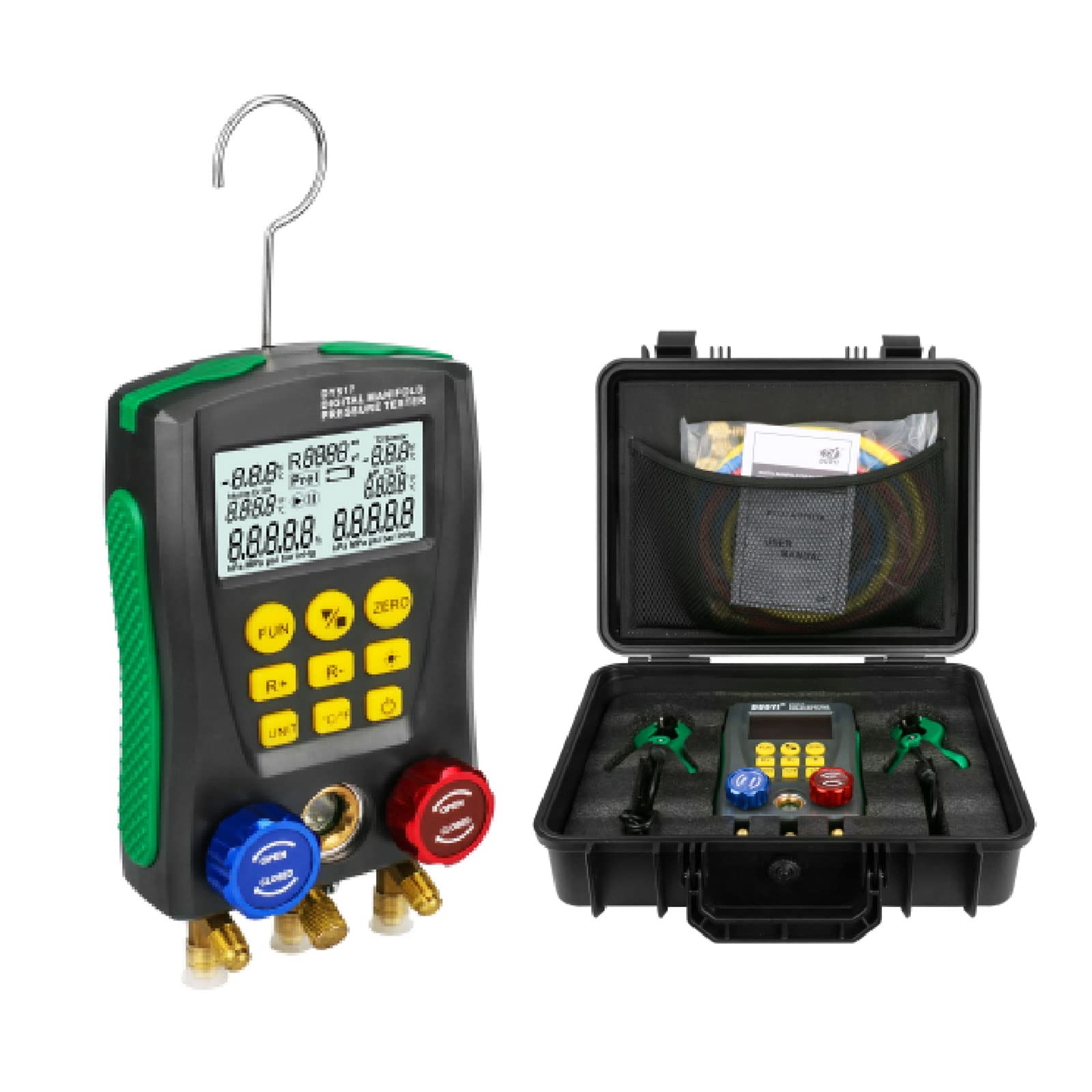 Buy FXTUL Digital Manifold Kit for Air Conditioning Digital Gauges HVAC