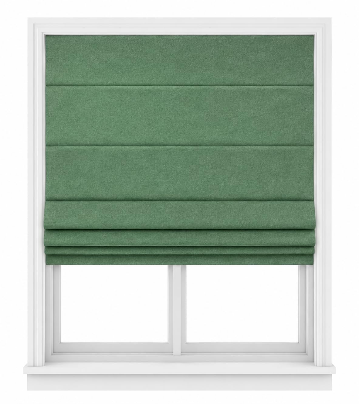 Barnes Blinds Ara Roman Blind - Soft Textured - Hunter Green 183cm