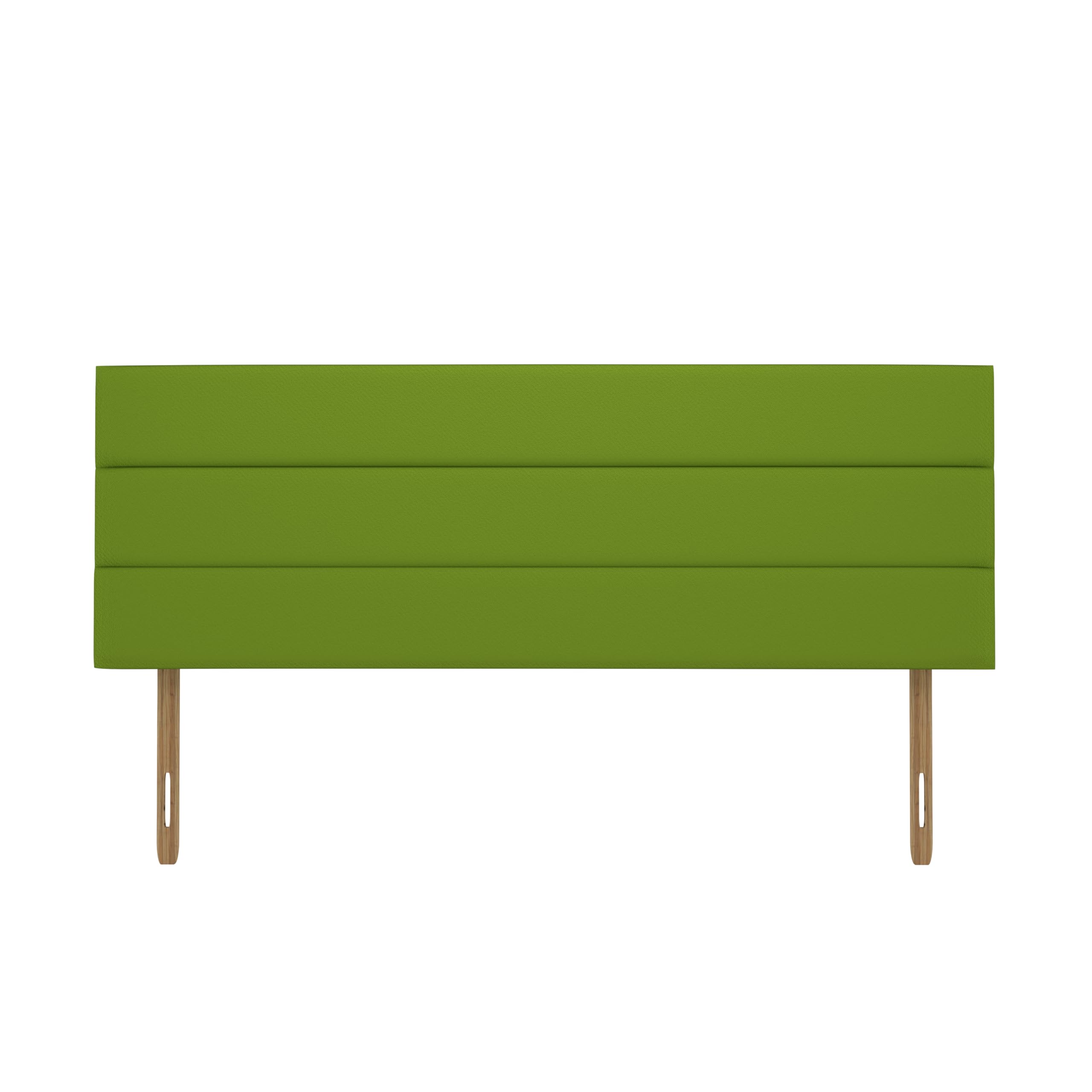 SANA SLEEP Dublin Damask Cotton HeadBoard - Luxury 20" Upholstered Design for Divan Beds - Multiple Fabric Options for Bedroom and Hotel Furniture - 2FT6 Small Single - Lime Green