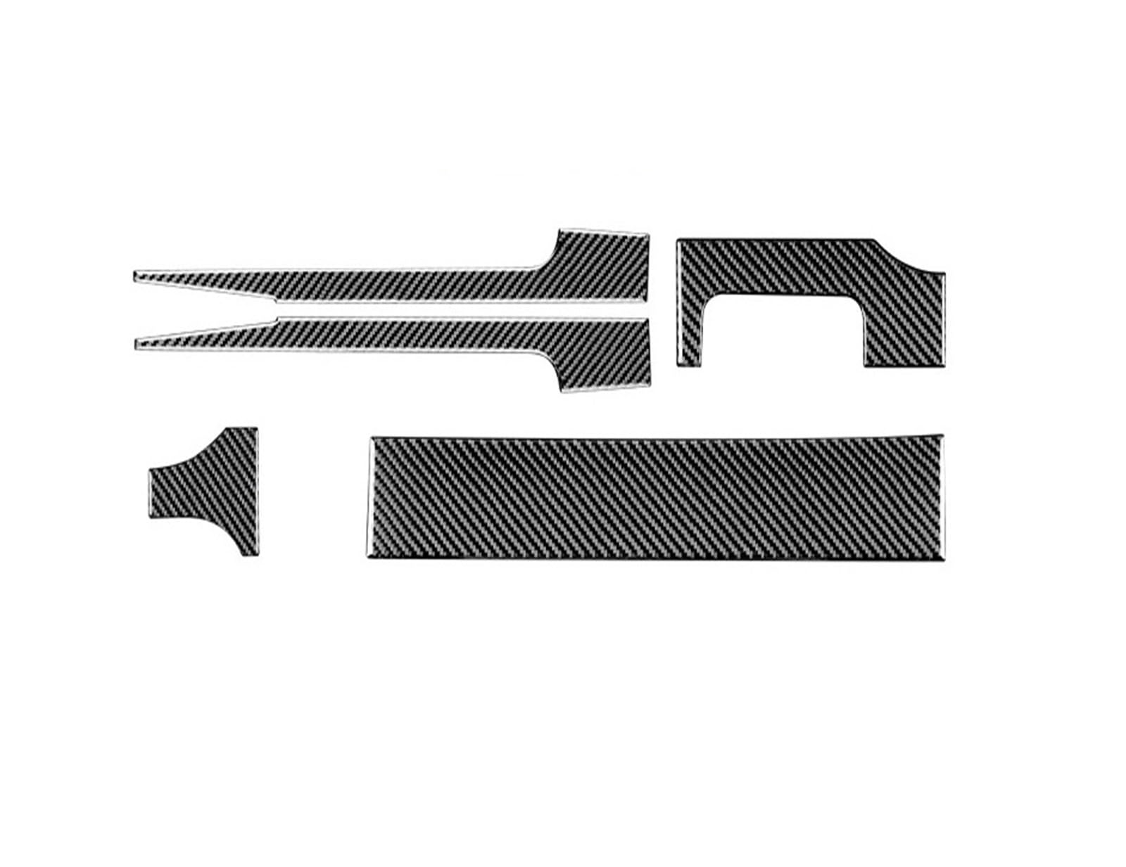 Car Interior Moulding Trim for Mustang 2005-2009 Accessories Interior Trim Car Gear Shift Panel Cover Real Soft Carbon Fiber Sticker Interior Accessories(B)