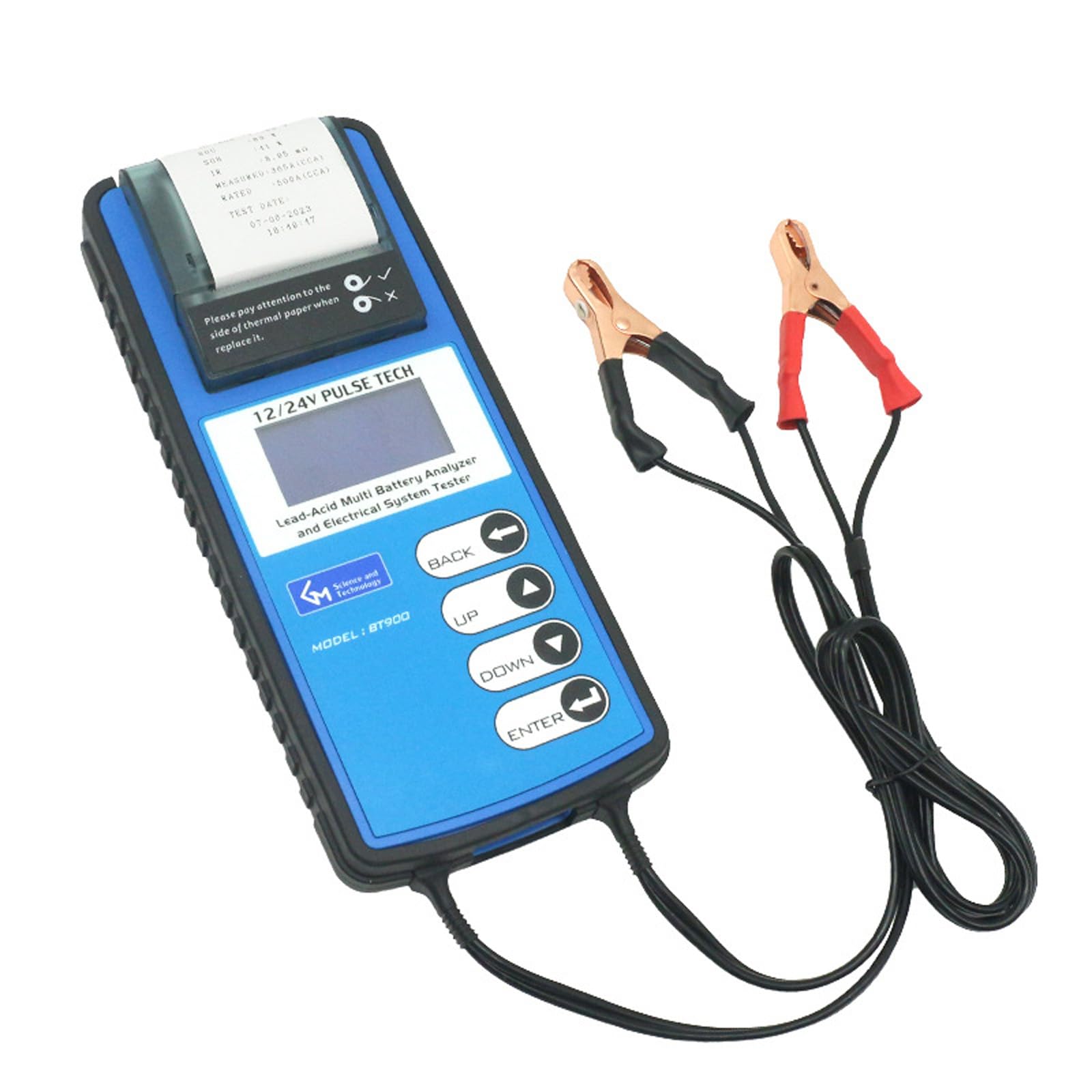 Comprobador de batería de coche a prueba de golpes, análisis de 5 segundos para coches de 12 V/24 V, motocicletas con capacidad y medición, equipo de diagnóstico para talleres de automóviles