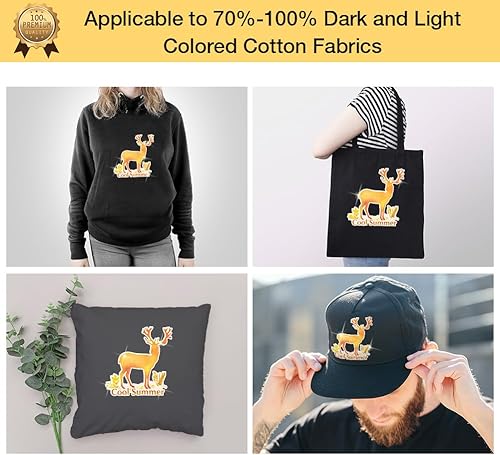 Miniatura 3 de TransOurDream TOD-GL3-20 - Papel de transferencia de calor con purpurina 3.0 para impresora de inyección de tinta (20 hojas, 8.5 x 11 pulgadas),