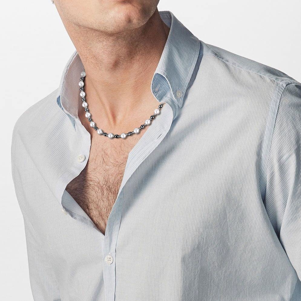 GAVU Pearl Necklace for Men, Mens and Womens Beaded Necklaces3