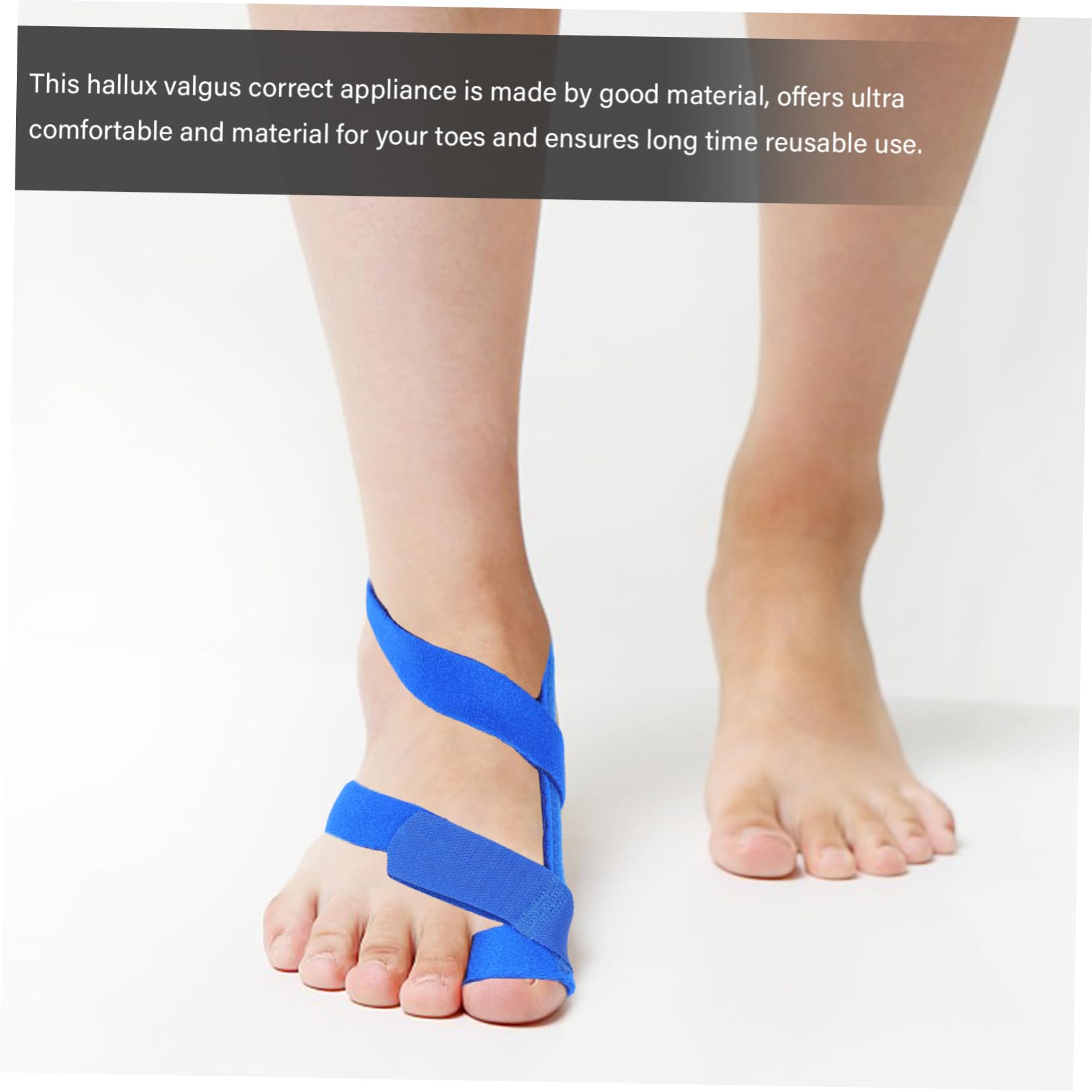 Healeved 1pc Hallux Tape Sticky Footprints Bunion Relief Protector Foot Bunion Thumb Brace Bunion Brace Woman Straightener Bunion Support Brace Ok Cloth Blue