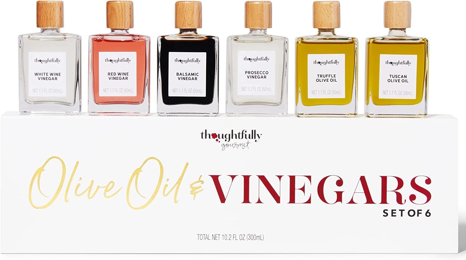 Thoughtfully Gourmet, Olive Oil and Vinegar Gift Set, Oil and Vinegar