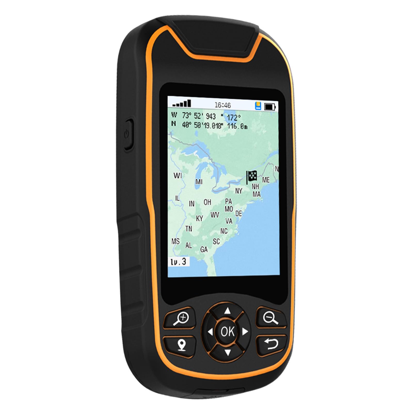 Navegador GPS Portátil A8 para Senderismo Al Aire Libre, Mapa del Mundo, Recopilación De Coordenadas, Exportación De Datos, Posición Satelital, para Terrenos Agrícolas