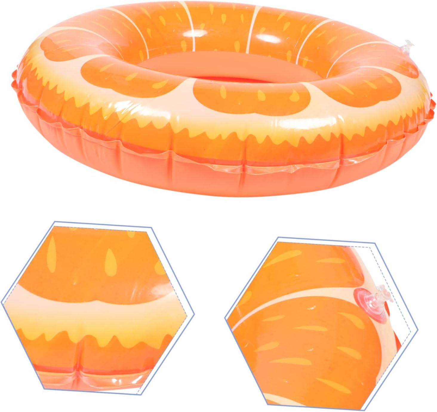 Bouée Rond Gonflable Fruits – 85 Cm, PVC Durable, Motifs Citron Orange Pastèque – Piscine Plage été