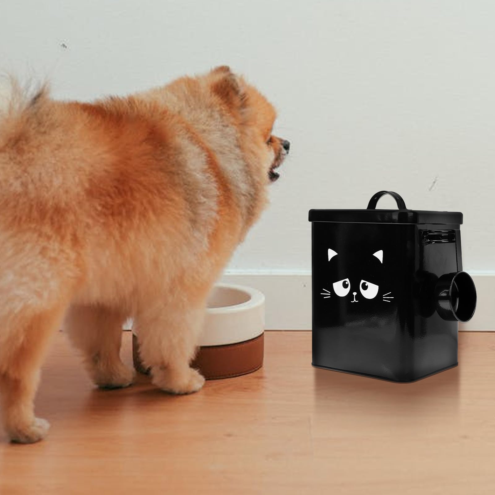Aufbewahrungsbehälter 6l aus Metall für Hundefutter und Katzenfutter