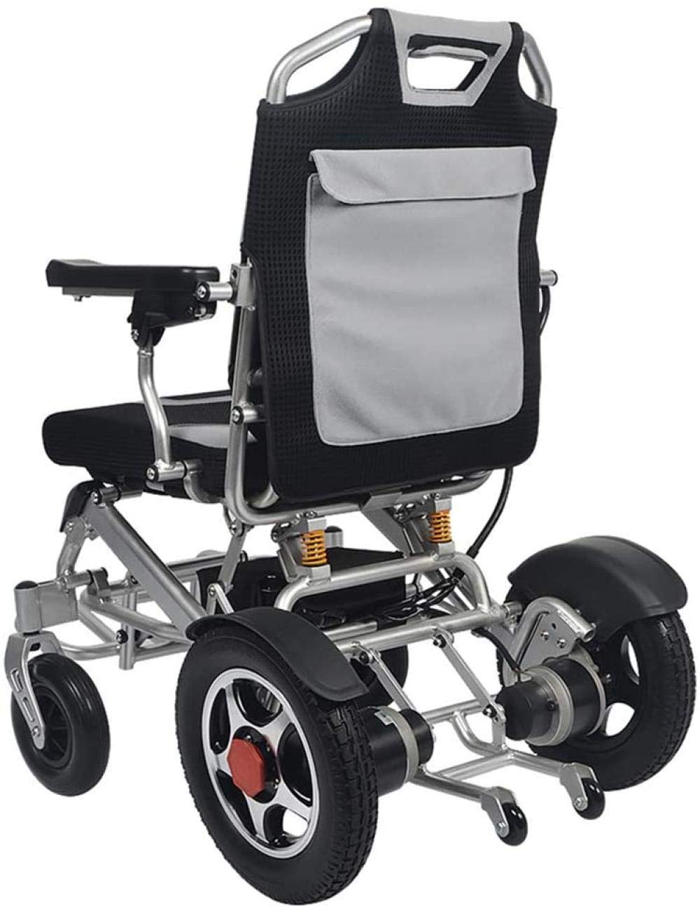 Sillas de Ruedas Eléctricas, Silla de Ruedas Manual Eléctrica Plegable Scooter Mde Aleación de Aluminio Rueda de Neumático de Goma Pararsonas Mayores Discapacitadas