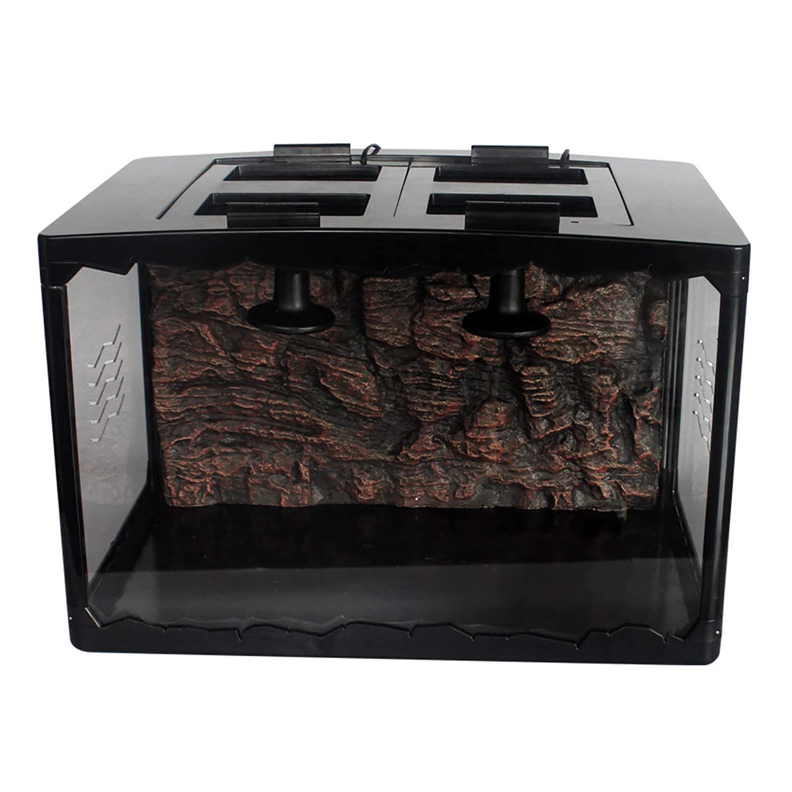 Caja de cría de Reptiles Caja de alimentación de Insectos, Plegable, portátil, Caja de alimentación de terrario para Reptiles, Recipiente de Vidrio para Tanque